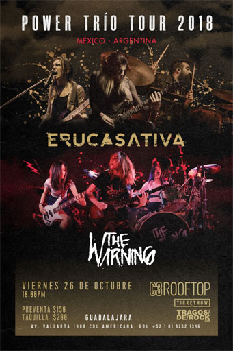 Eruca Sativa & The Warning; Power Trío Tour 2018