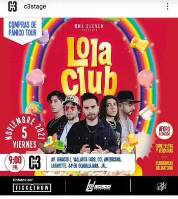 Boletos | LOLA CLUB TOUR 2021 | TicketNow
