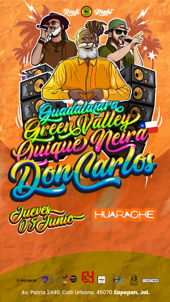 Roots Reggae Night con Green Valley, Quique Neira y Don Carlos