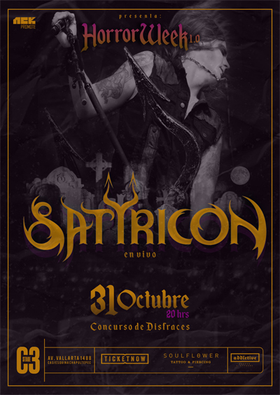 Horror Week 1.0 con Satyricon Live en Guadalajara